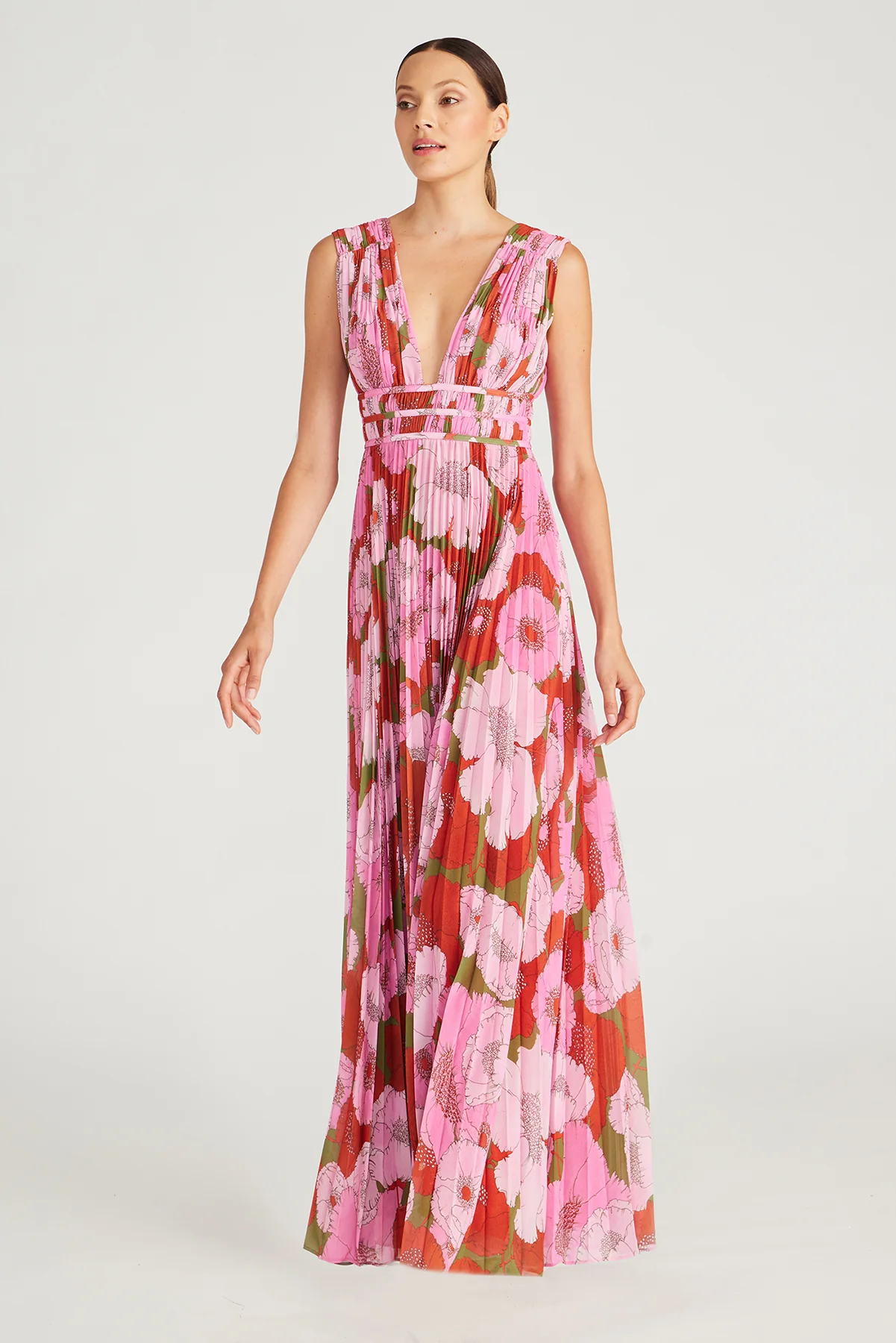 Dua Deep V Pleated Gown - Image 3
