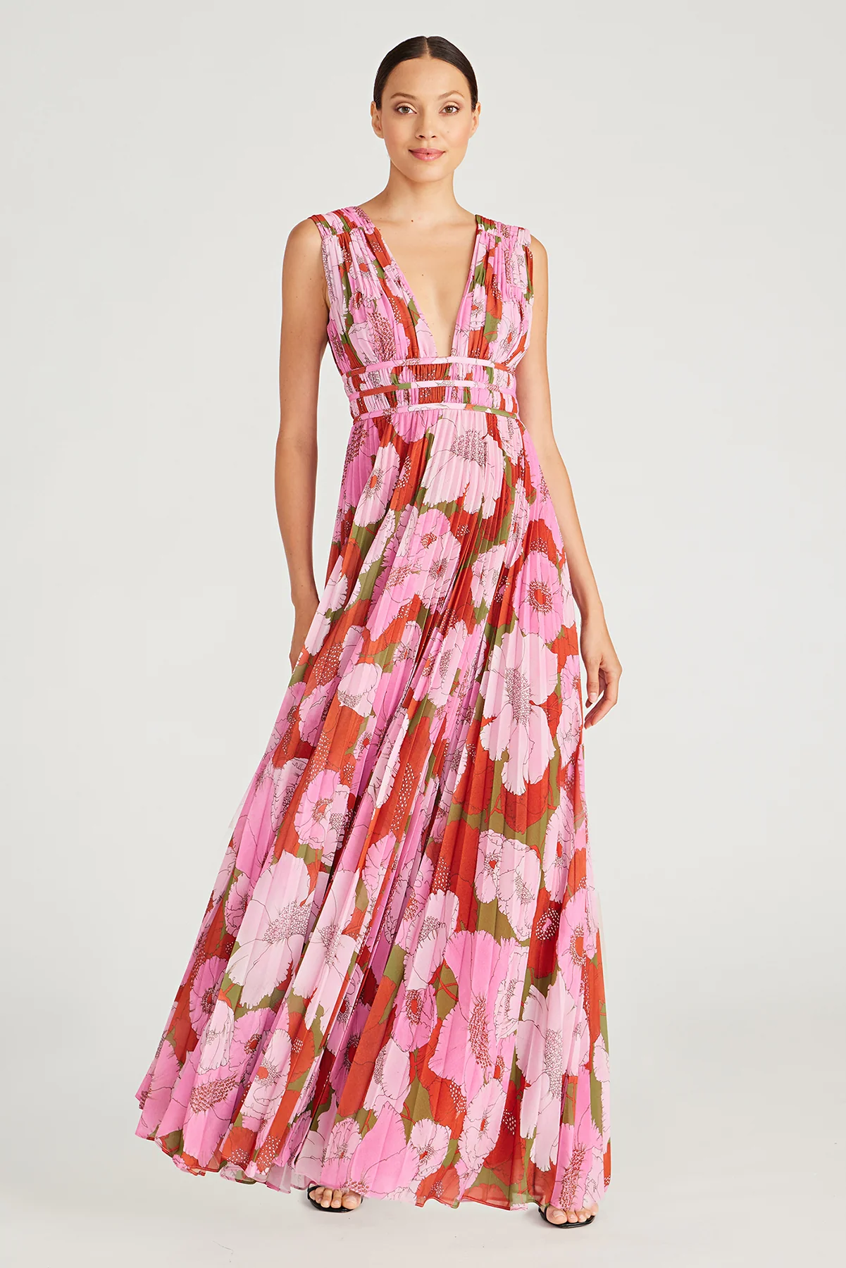 Dua Deep V Pleated Gown - Image 4
