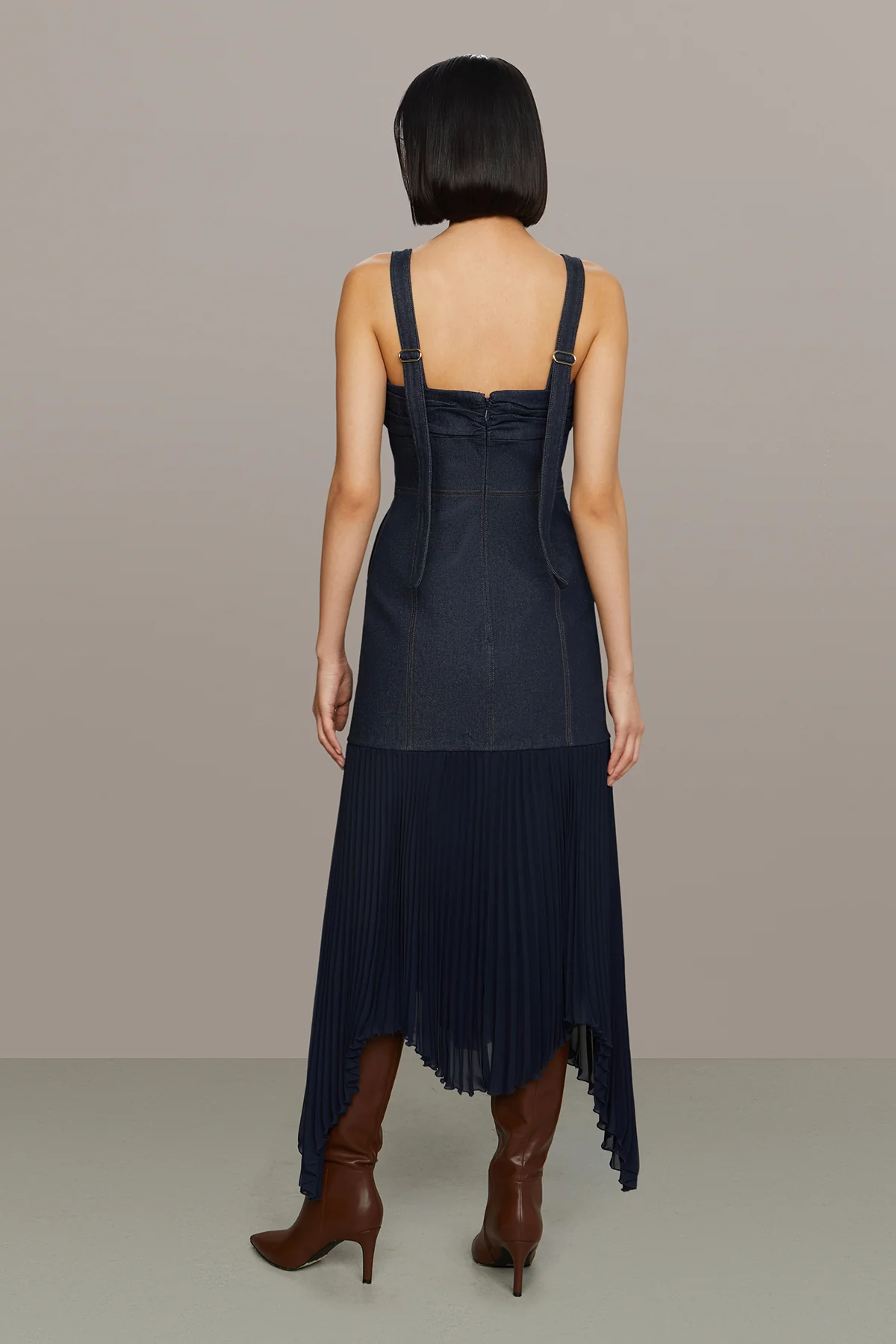 Jac Denim Combo Midi Dress - Image 2