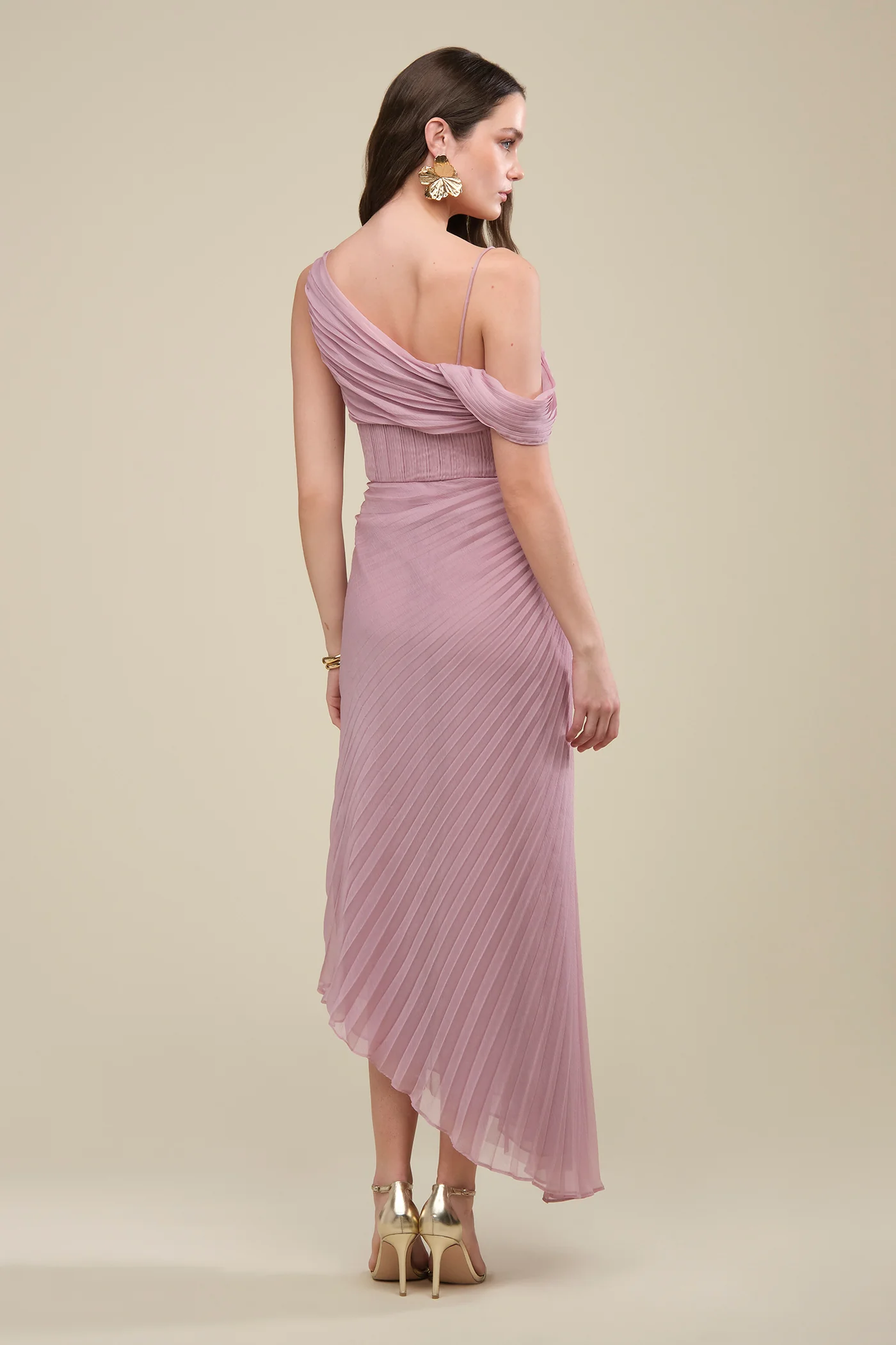 Joelle Pleated Draped Gown - Image 7