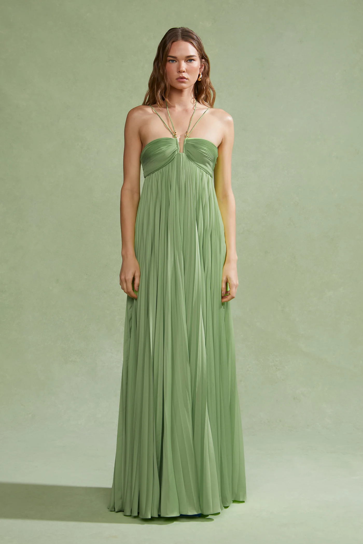 River Pleated Gown